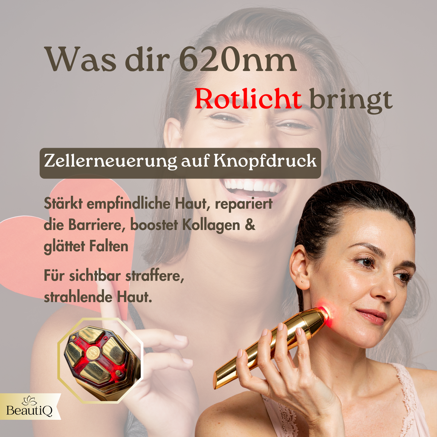 Golden Glow | EMS & Radiofrequenz gegen Falten, Tiefenwirksames Anti Aging