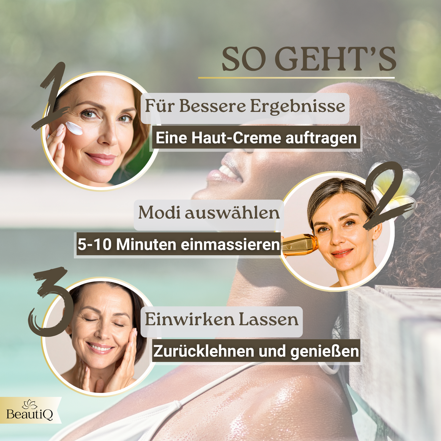 Golden Glow | EMS & Radiofrequenz gegen Falten, Tiefenwirksames Anti Aging
