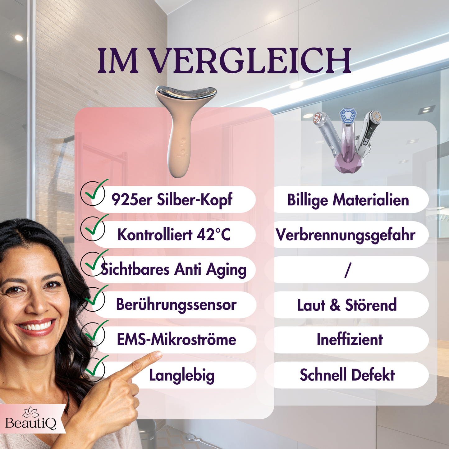 Velluré Glow | Anti-Aging, EMS, Vibration + Lichttherapie für Gesicht & Hals