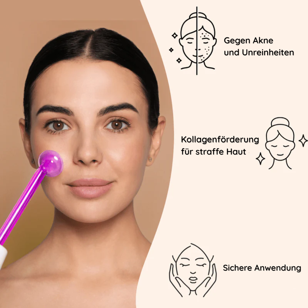 SkinAura | Hochfrequenzstab Gesicht & Body 6-in-1 Testsieger Set