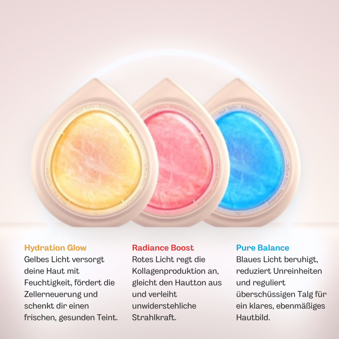 Lumière | Anti-Aging Wunder, Beautygerät Gesicht mit LED-Lichttherapie & Rosenquarz