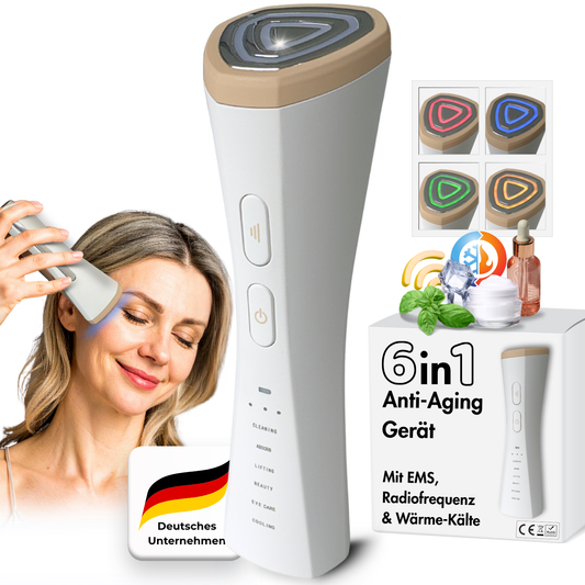 Lumèra | 6 abgestimmte Funktionen für schöne, straffe Haut - Gesichtsmassagegerät mit EMS & Radiofrequenz